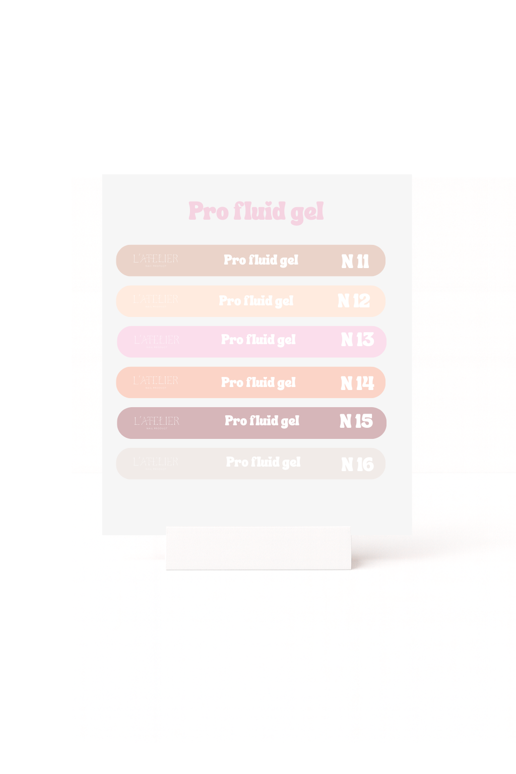 Stickers nuancier - Pro fluid gel Women co