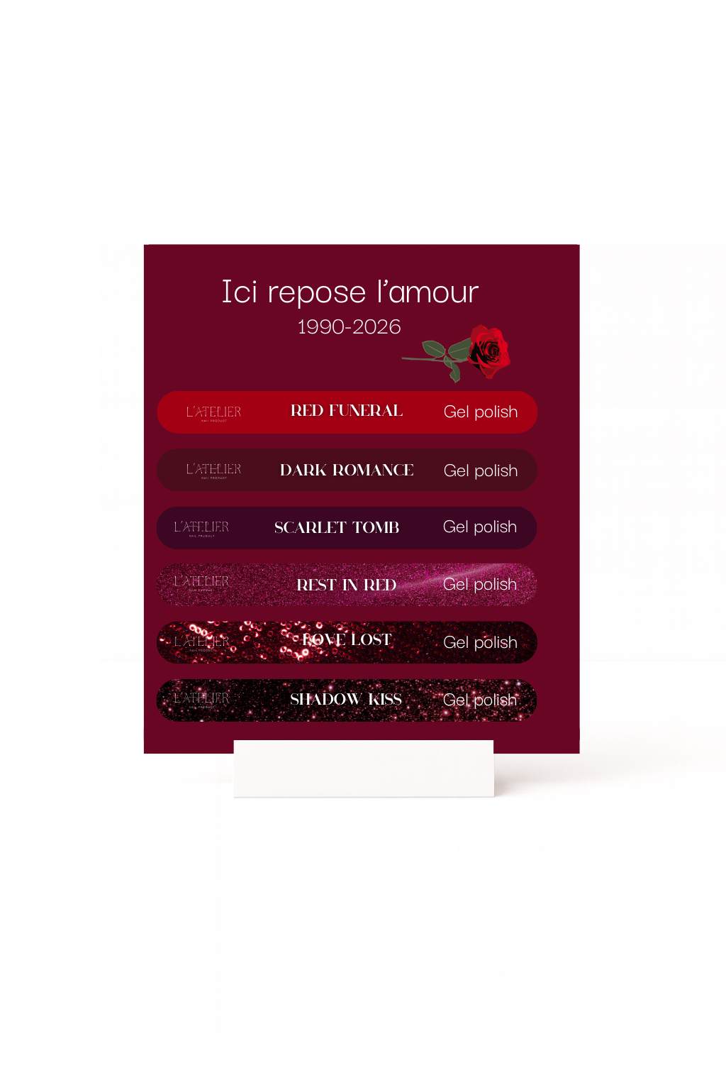 Stickers nuancier - Ici repose l'amour 🥀