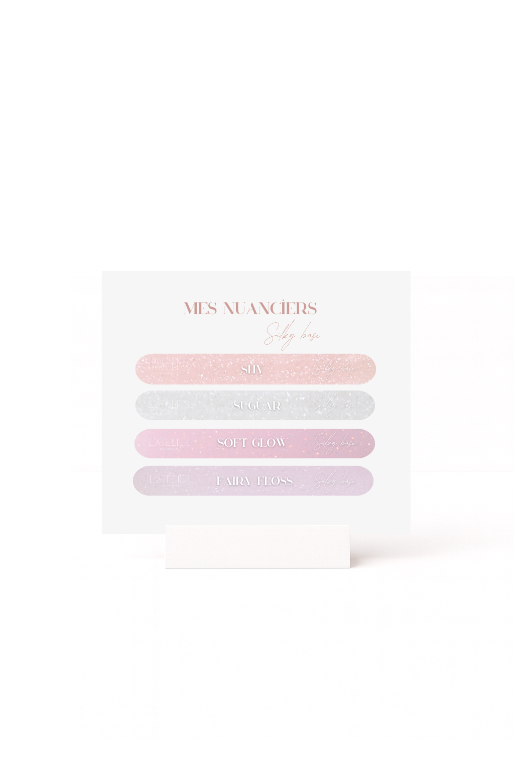 Stickers nuancier - Silky base glitter