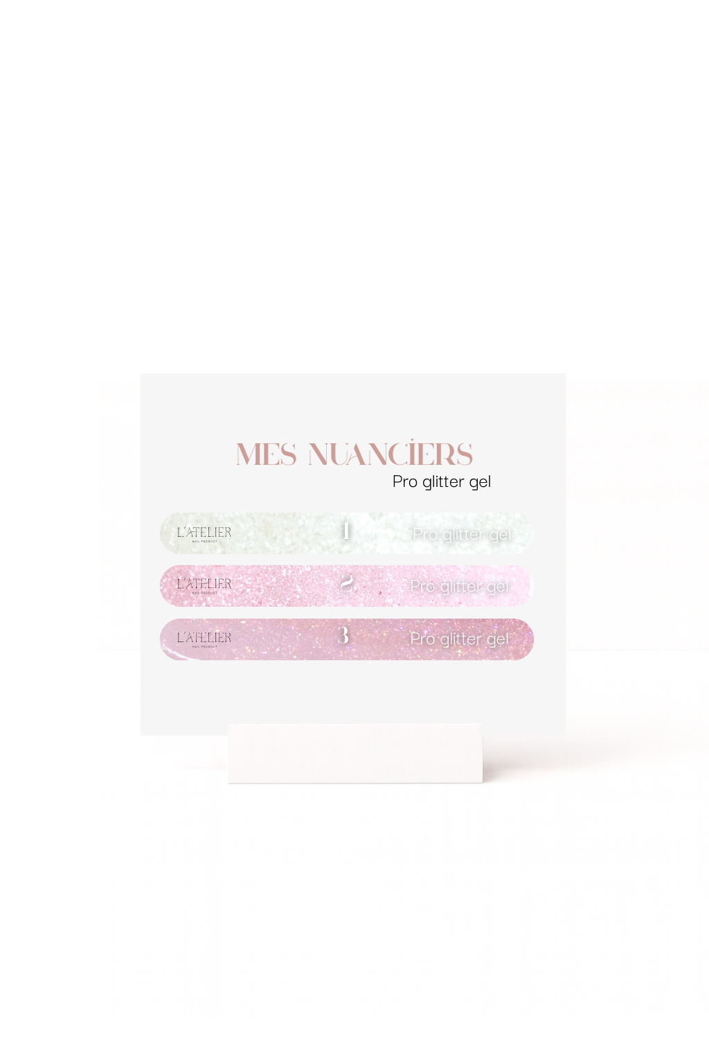 Stickers nuancier - pro glitter gel