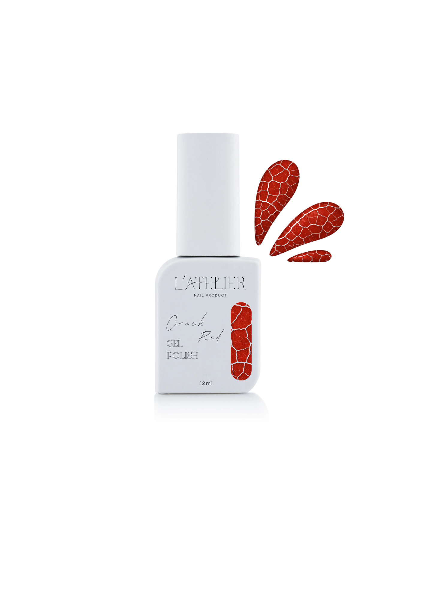 Vernis semi permanent - Crack red