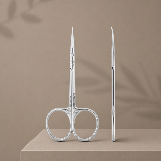 Professional cuticle scissors with hook EXCLUSIVE 23 TYPE 1 (magnolia)