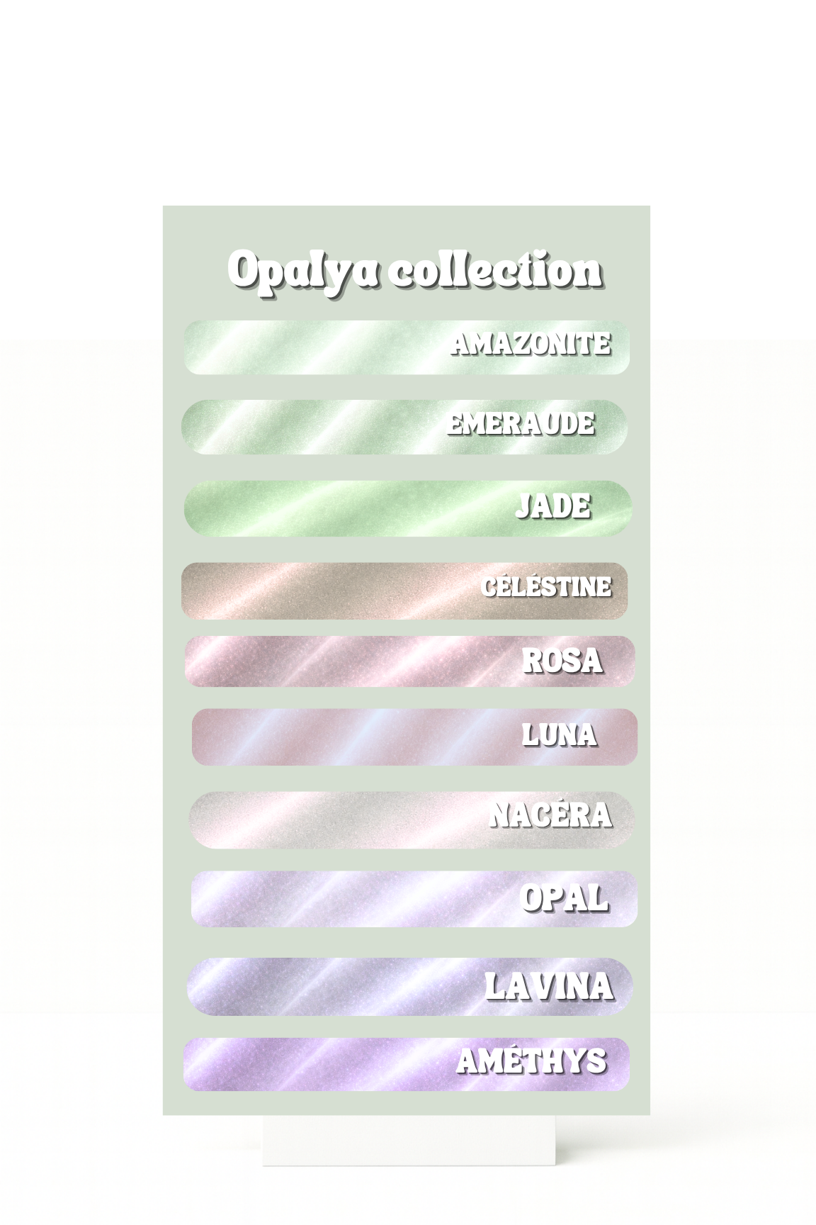Stickers nuancier - Opalya collection