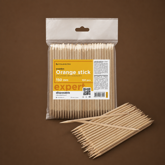 Orange stick EXPERT wooden 150 mm (100 pcs)
