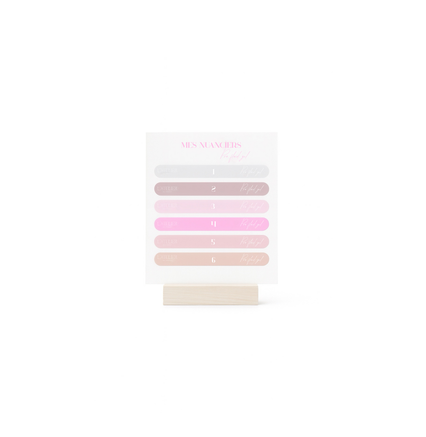 Stickers Nuancier - Pro fluid gel