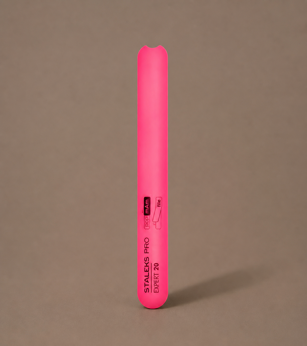 Straight plastic slanted nail file (base) EXPERT 20