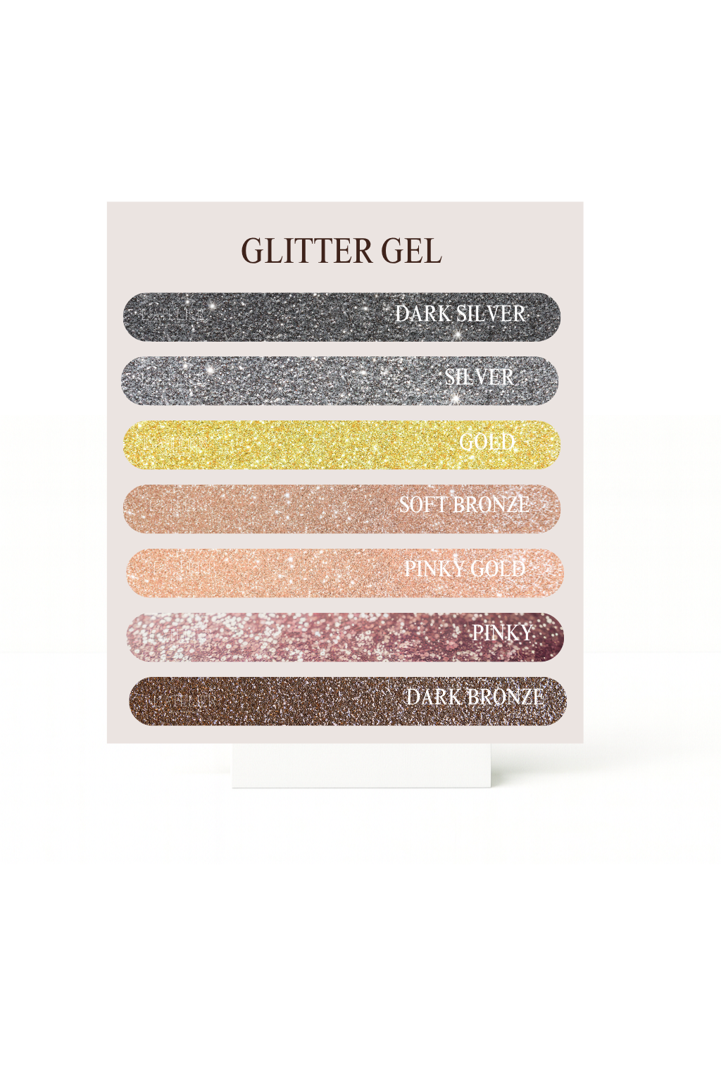 stickers nuancier - GLITTER GEL