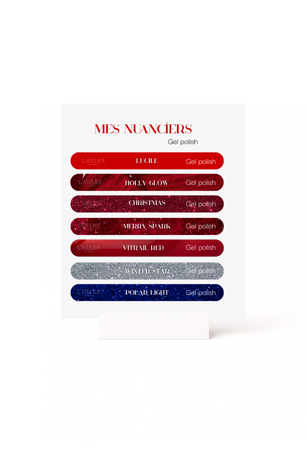 Stickers nuancier - édition gel polish Noël 🎅🏼
