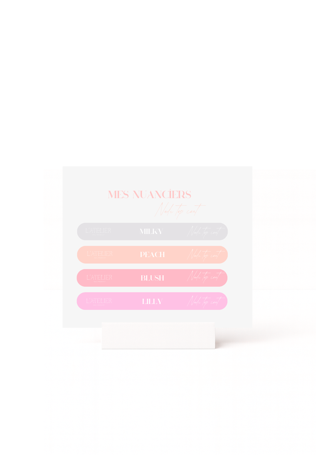 Stickers nuancier - Nude top coat