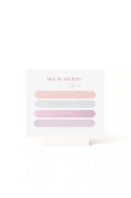 Stickers nuancier - Silky base glitter