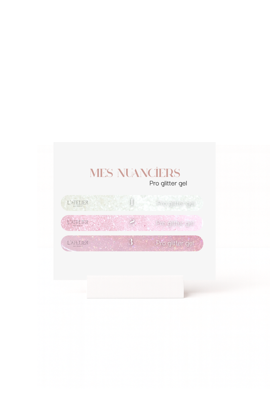 Stickers nuancier - pro glitter gel