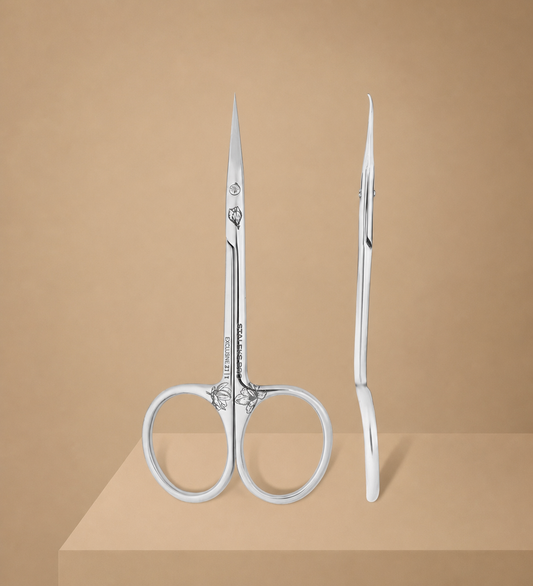 Professional cuticle scissors with hook EXCLUSIVE 21 TYPE 1 (magnolia)