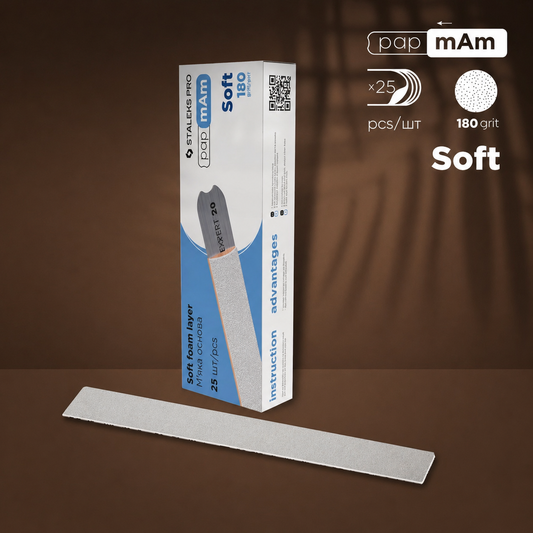 isposable white files papmAm on soft foam layer EXPERT 20 180 grit (25 pcs)